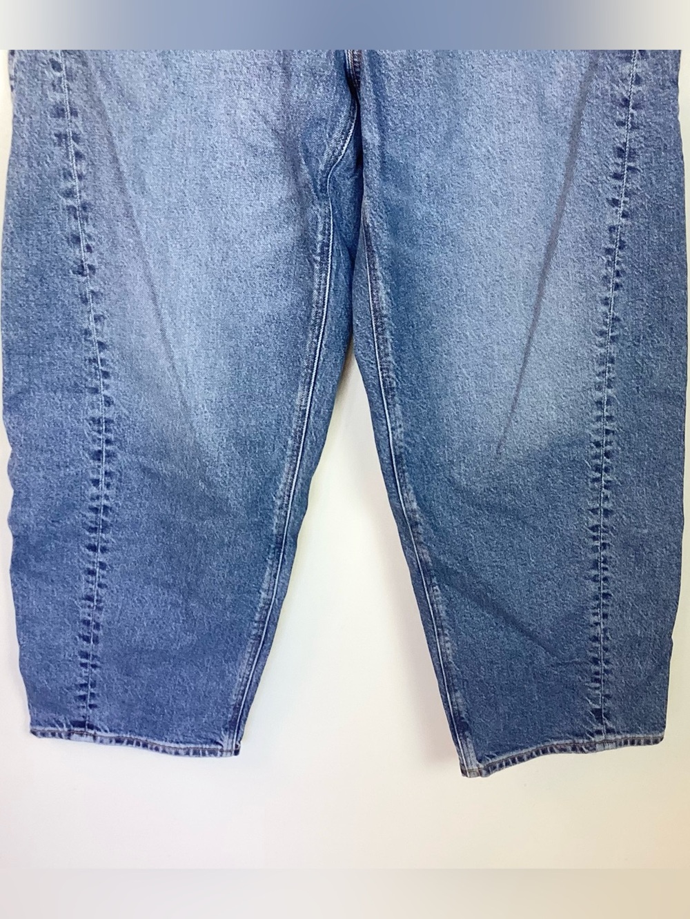 NWT American Eagle Mid-Rise Stretch Barrel Jeans - Blue - 10 - Picture 3 of 9